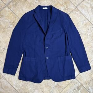 Boglioli Milano 50 K Blue Wool Blazer Made in Italy Men’s Sport Coat
